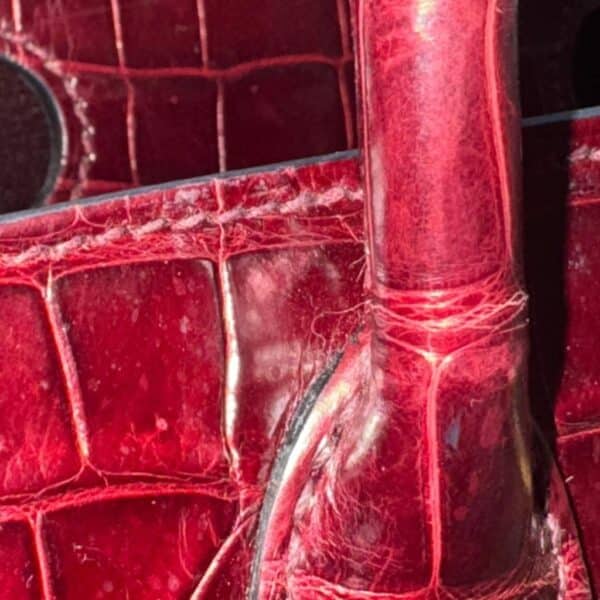 Hermes Birkin 30 Bordeaux Croco GHW - Image 7