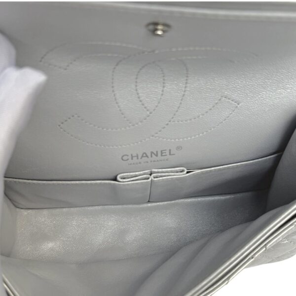 Chanel Metallic Silver Quilted Leather Reissue Classic Flap Bag - Image 12