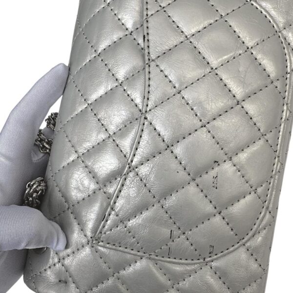 Chanel Metallic Silver Quilted Leather Reissue Classic Flap Bag - Image 6