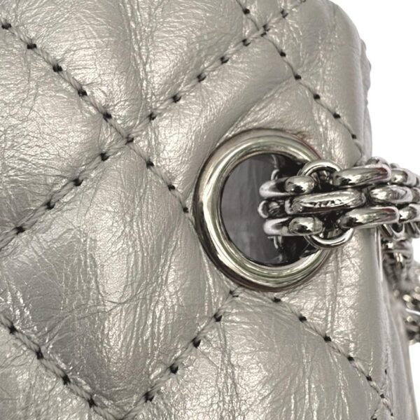 Chanel Metallic Silver Quilted Leather Reissue Classic Flap Bag - Image 9