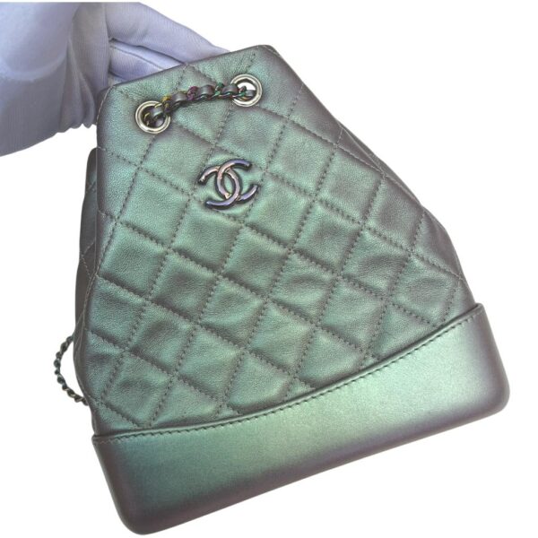 Chanel Gabrielle Iridescent Lambskin Calfskin Quilted Backpack - Image 5