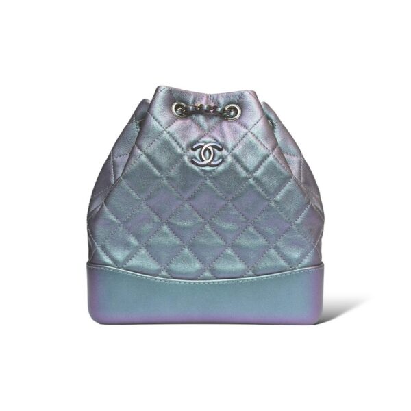 Chanel Gabrielle Iridescent Lambskin Calfskin Quilted Backpack
