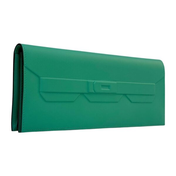 Hermes Kelly Shadow Vert Vertigo Swift Clutch - Image 2