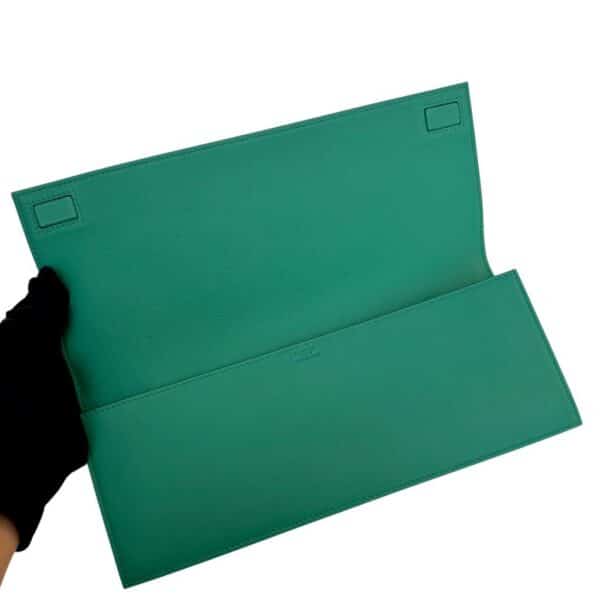 Hermes Kelly Shadow Vert Vertigo Swift Clutch - Image 5