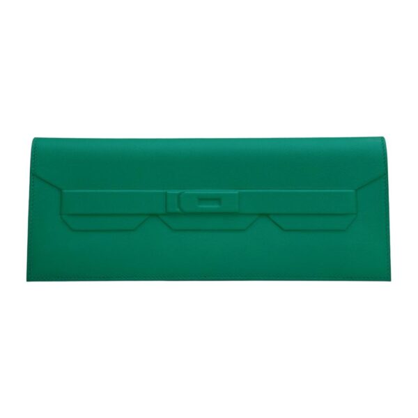 Hermes Kelly Shadow Vert Vertigo Swift Clutch