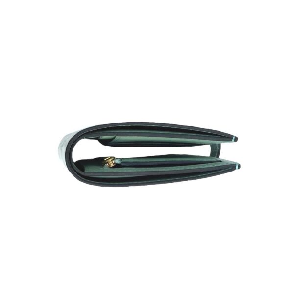 Hermes Bearn Vert D'eau Croco Compact Wallet GHW - Image 5