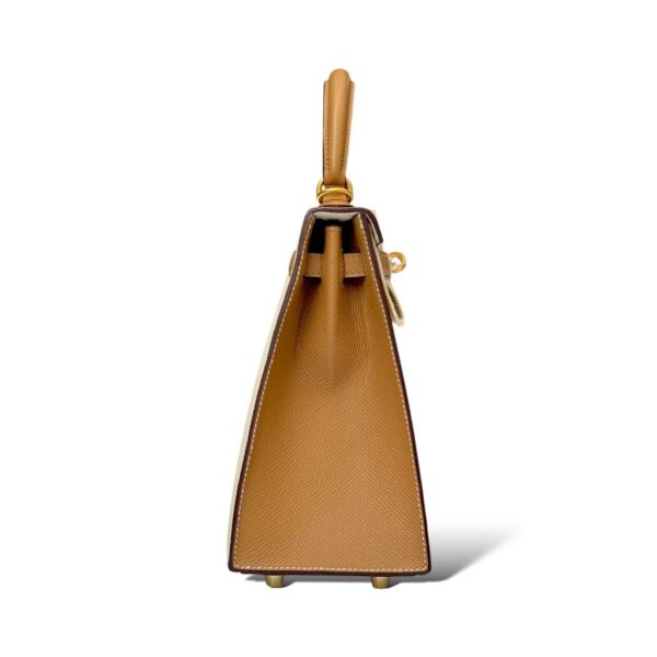 Hermes Kelly 25 SO Craie/Biscuit Epsom BGHW - Image 3