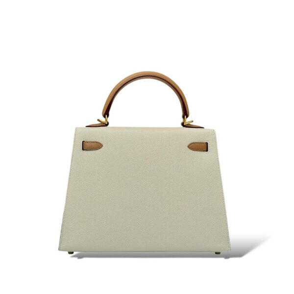 Hermes Kelly 25 SO Craie/Biscuit Epsom BGHW - Image 4