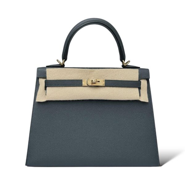 Hermes Kelly 25 Gris Misty Epsom PBHW