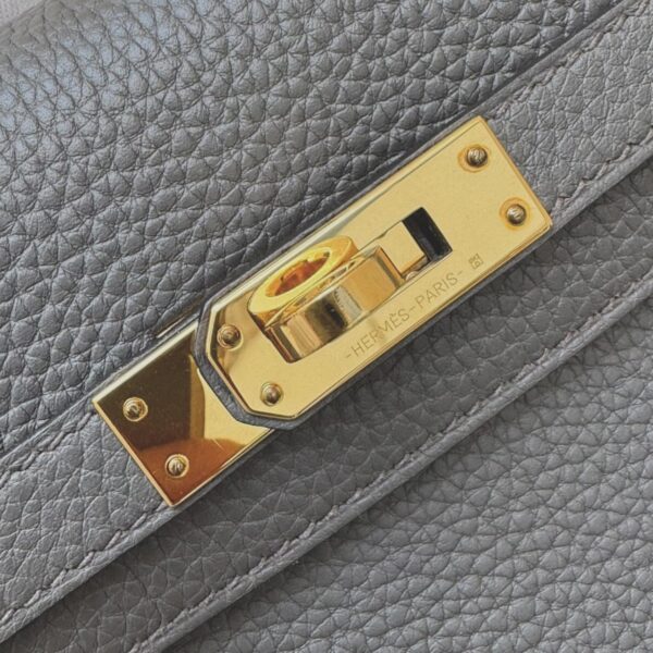 Hermes Kelly 25 Gris Etain Togo GHW - Image 8