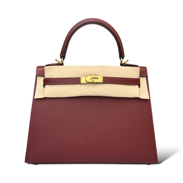Hermes Kelly 25 Rouge H Epsom GHW