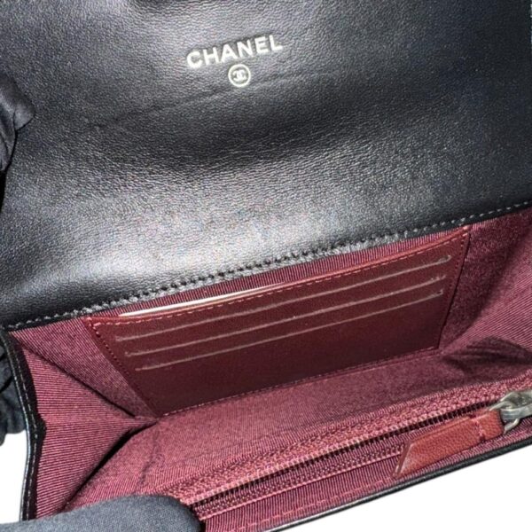 Chanel Lambskin Quilted Small Flap Wallet Black - Image 9