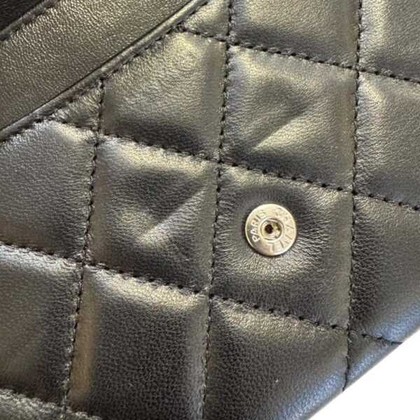 Chanel Lambskin Quilted Small Flap Wallet Black - Image 7
