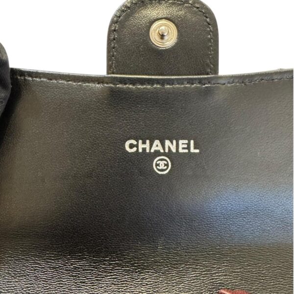 Chanel Lambskin Quilted Small Flap Wallet Black - Image 8