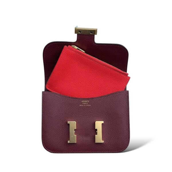 Hermes Constance Slim Rouge H/Orange Field Evercolor GHW - Image 3