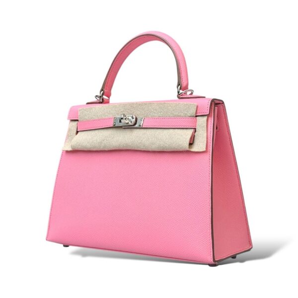 Hermes Kelly 25 Rose Confetti Epsom PHW - Image 5