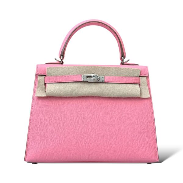Hermes Kelly 25 Rose Confetti Epsom PHW