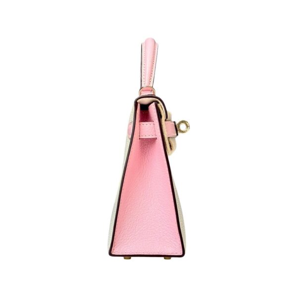 Hermes Kelly Mini SO Rose Sakura/Nata Chevre PBHW - Image 3