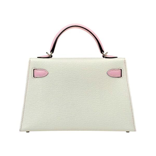 Hermes Kelly Mini SO Rose Sakura/Nata Chevre PBHW - Image 4