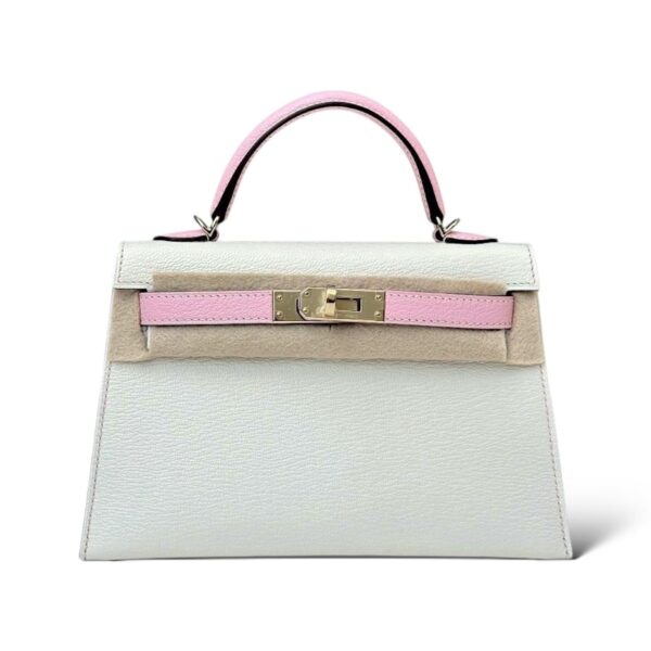 Hermes Kelly Mini SO Rose Sakura/Nata Chevre PBHW