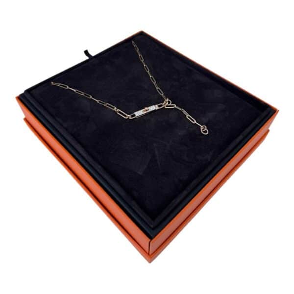 Hermes Kelly Chaine lariat Rose Gold Necklace, Small Model ST - Image 4