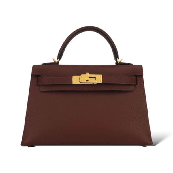 Hermes Kelly Mini Rouge H Epsom GHW