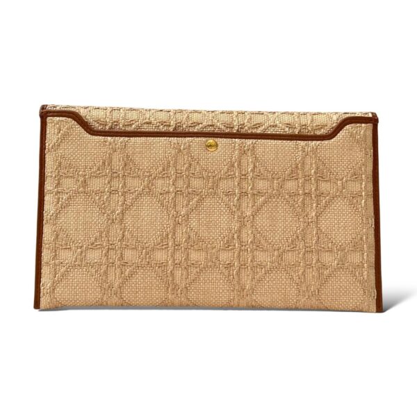 Dior 30 montaigne avenue pouch Natural Cannage Raffia - Image 3