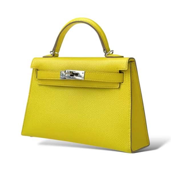 Hermes Mini Kelly Lime Epsom PHW - Image 5