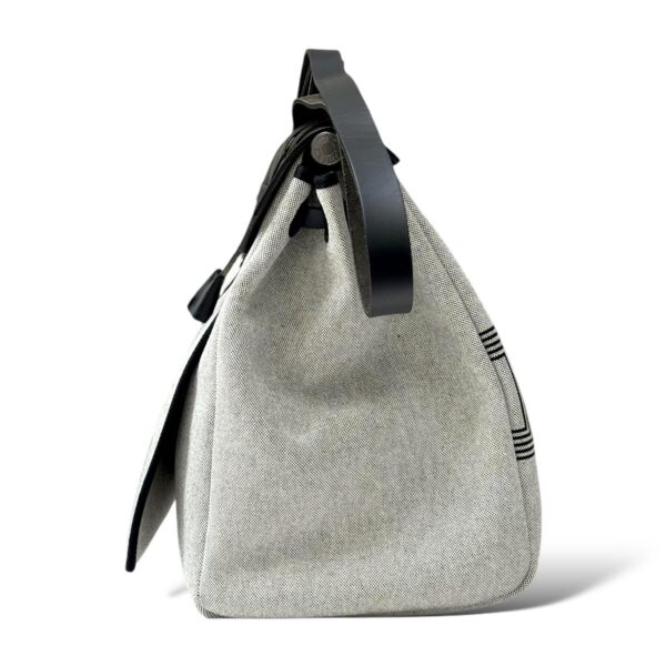 Hermes Herbag Zip 50 Cabine écru/ beige/gris Meyer/noir Bag - Image 4