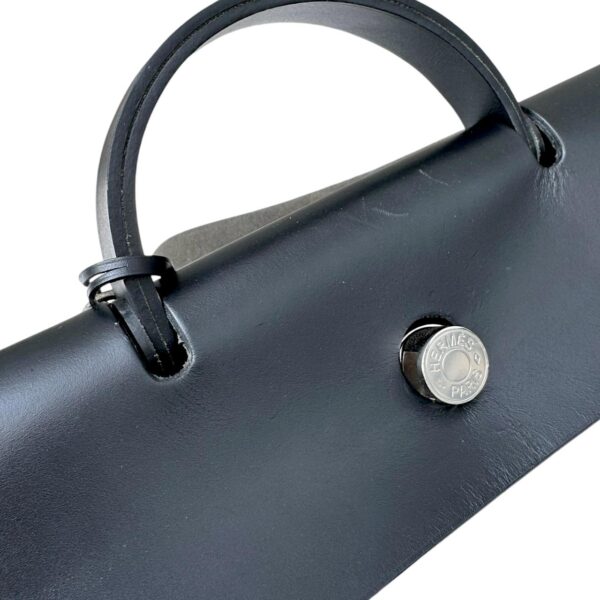 Hermes Herbag Zip 50 Cabine écru/ beige/gris Meyer/noir Bag - Image 12
