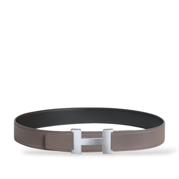 Hermes Constance Black/Etain Belt Buckle & Reversible Leather Strap 38 mm 94 cm