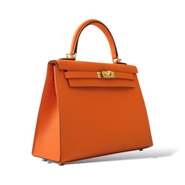 Hermes Kelly 25 Orange Epsom GHW - Image 2