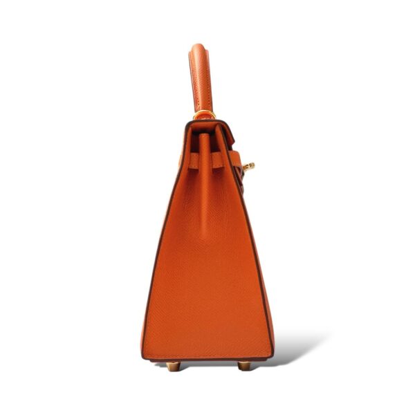 Hermes Kelly 25 Orange Epsom GHW - Image 3