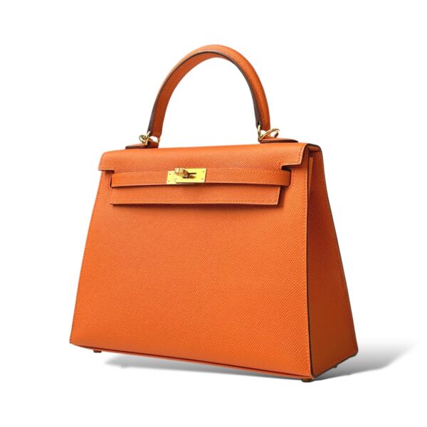 Hermes Kelly 25 Orange Epsom GHW - Image 5