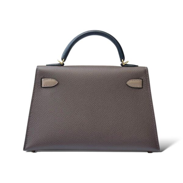 Hermes Kelly Mini Tricolor Ecorce/Etoupe/Black Epsom GHW - Image 4