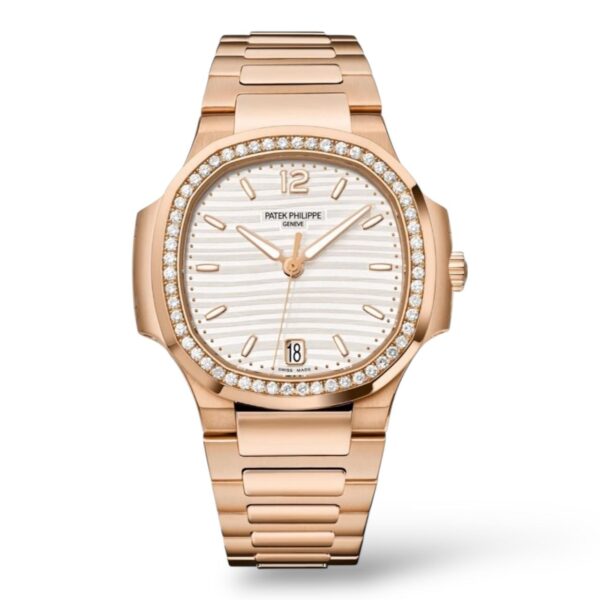 Patek Philippe Nautilus 35.2mm 7118/1200R Silvery Opaline Dial Rose Gold