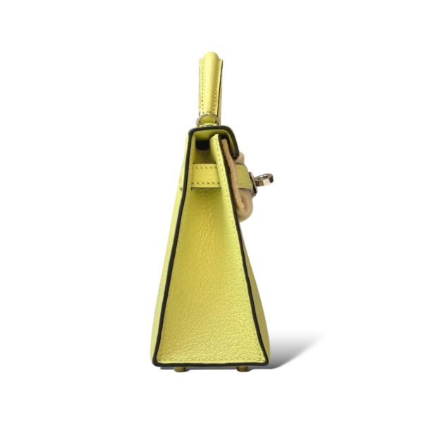 Hermes Kelly Mini Jaune Bourgeon Chevre PHW - Image 3