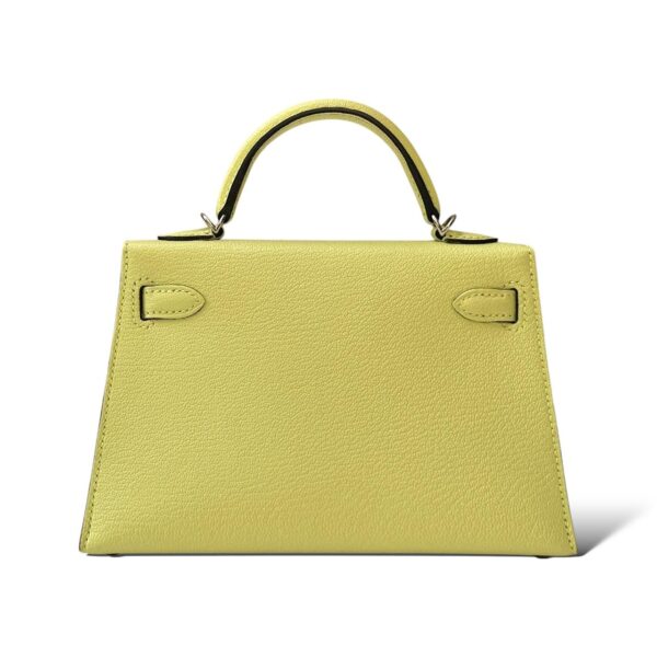 Hermes Kelly Mini Jaune Bourgeon Chevre PHW - Image 4