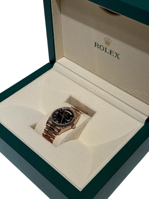 Rolex Day-Date 36mm 128235 Rose Gold Everose Gold Eisenkiesel Diamond-Set Dial President Bracelet - Image 5