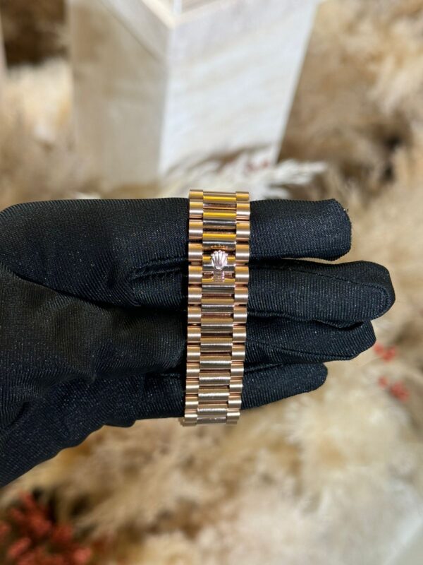 Rolex Day-Date 36mm 128235 Rose Gold Everose Gold Eisenkiesel Diamond-Set Dial President Bracelet - Image 3