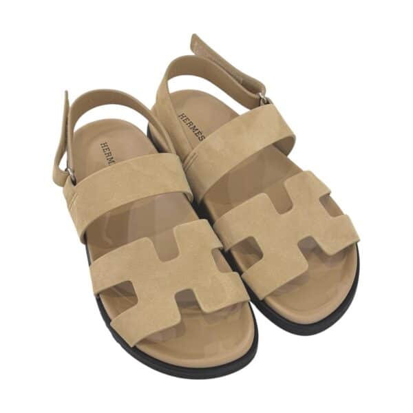 Hermes Genius 37 EU Beige Lin Suede - Image 2