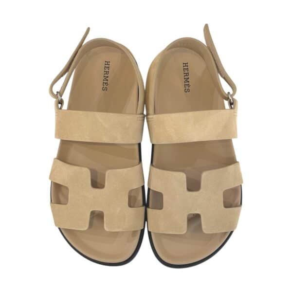 Hermes Genius 37 EU Beige Lin Suede