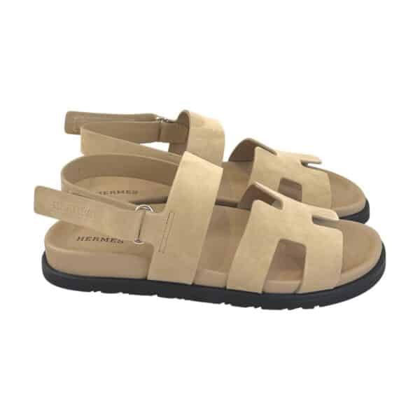 Hermes Genius 37 EU Beige Lin Suede - Image 3