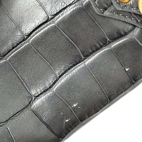 Balenciaga Neo Classic Small Dark Grey Croco Embossed Leather Bag - Image 8