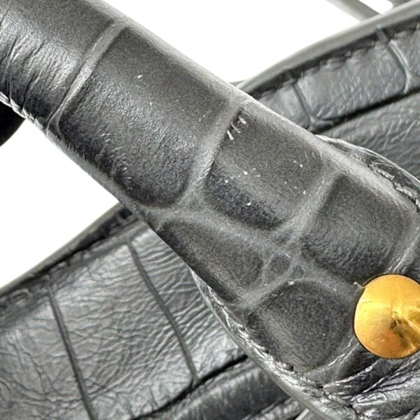 Balenciaga Neo Classic Small Dark Grey Croco Embossed Leather Bag - Image 9