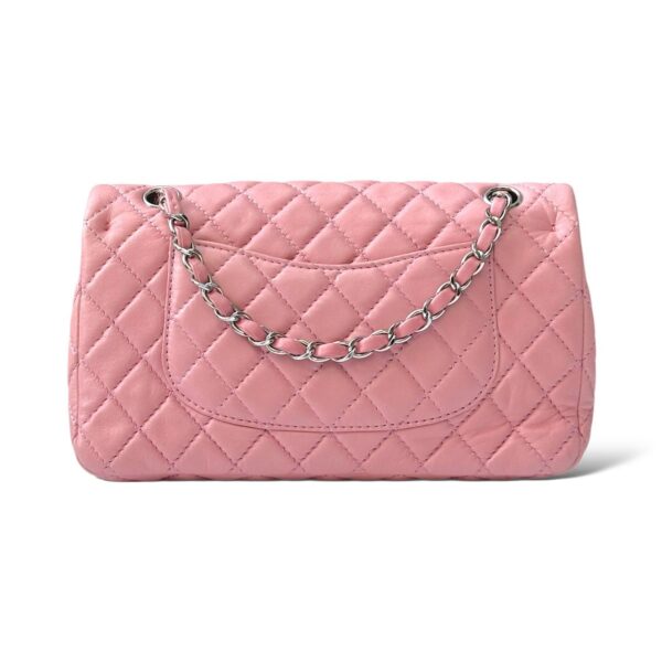 Chanel Pink Lambskin Leather Classic Double Flap Bag 25cm - Image 4