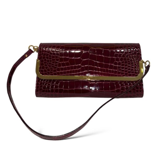 Louis Vuitton Monogram Burgundy Croco Shoulder Bag - Image 4