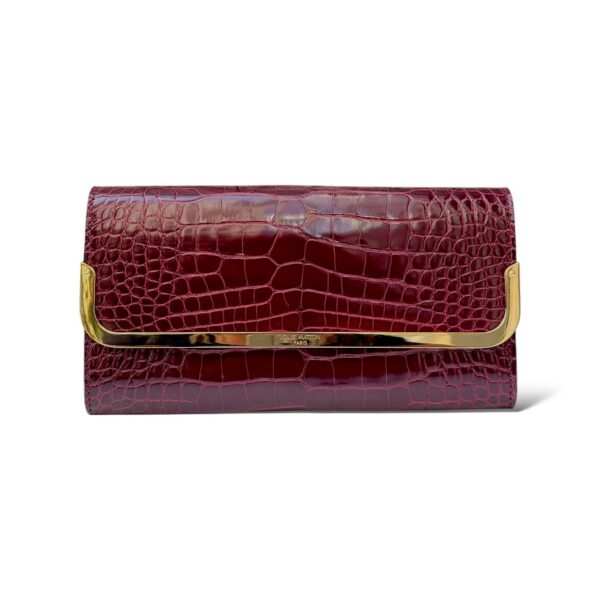 Louis Vuitton Monogram Burgundy Croco Shoulder Bag