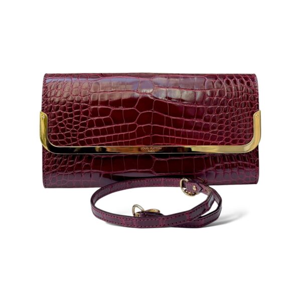 Louis Vuitton Monogram Burgundy Croco Shoulder Bag - Image 2