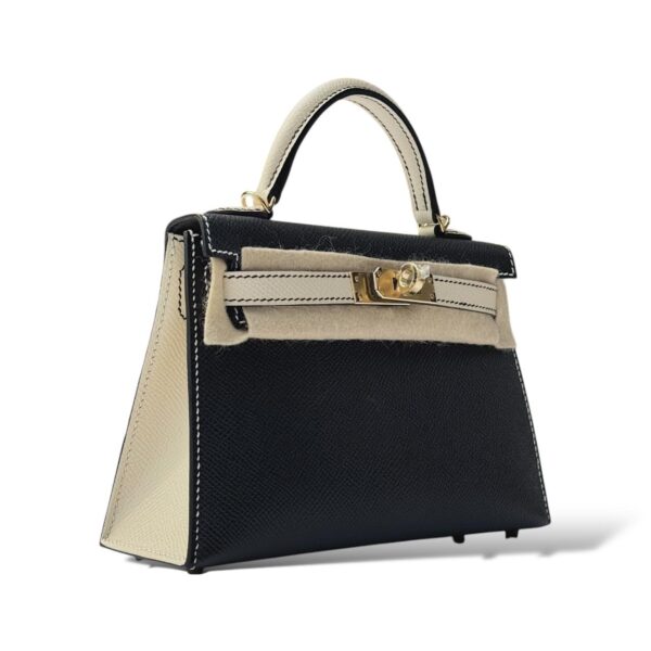 Hermes Kelly Mini SO Black/Craie Epsom PBHW - Image 2